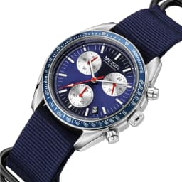 MEGIR New Luxury Men's Watches Canvas Weaving Strap Sport Automatic Chronograph Quartz Waterproof Wristwatch for Male 2247