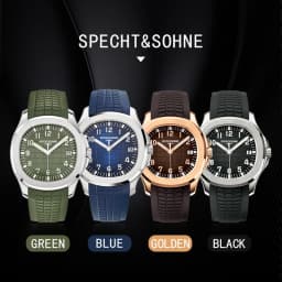 Specht&Sohne Brand Automatic Mechanical Watches Sports Wristwatches Green Sapphire Luminous 50M Waterproof Relogio Masculino