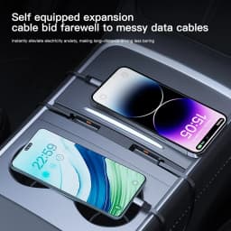 YZ Intelligent Docking Station For Tesla 54W Quick Charger USB Shunt Hub For 2023 Model 3 Model Y Central Control Splitter
