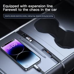 YZ Intelligent Docking Station For Tesla 54W Quick Charger USB Shunt Hub For 2023 Model 3 Model Y Central Control Splitter