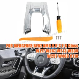 Car Steering Flat Wheel Lower Trim Cover For Mercedes Benz AMG Sport 2019+ C E Class W205 W213 B Class W247 A Class W177 CLA GLB