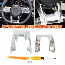 Car Steering Flat Wheel Lower Trim Cover For Mercedes Benz AMG Sport 2019+ C E Class W205 W213 B Class W247 A Class W177 CLA GLB