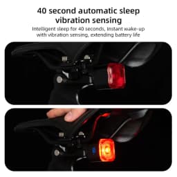 Digital Display Smart Bike Taillight Waterproof Intelligent Sensing Tail Light Cycling Safety Warning Light Bicycle Rear Light