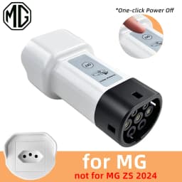 EVqiaoyi Type2 V2L Discharger with Power-Off Button 16A MG BYD Vehicle-to-Load Plug for Brazilian New Energy Vehicles