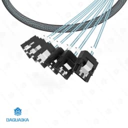 SATA-III Cable 6Pcs/Set - 90-Degree Right-Angle SAS/SATA-6Gbps Cable Replacement for Server-Raid SDD HDD CD DVD Drives