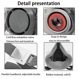 26in1 6200 Half Face Dust Gas Mask Respirator For Industrial Paint Spray Chemical Organic Vapor With Filters Protection