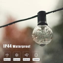 GANRILAND G40 Tungsten Outdoor String Light EU US Plug 7W Globe Edison Incandescent Lamp Bulbs Waterproof IP44 Fairy Light Chain