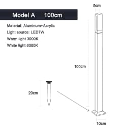 IP65 Waterproof LED Lawn Lamp AC85-265V Outdoor Landscape Light Garden Decoration For Villa Country House Exterior Lighting