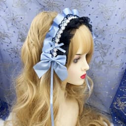 2024 Lovely Sweet Hair Hoop Anime Maid Cosplay Headband Lolita Lace Flower Headwear Hair Accessory Hand Made Droppshing