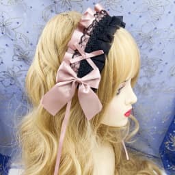 2024 Lovely Sweet Hair Hoop Anime Maid Cosplay Headband Lolita Lace Flower Headwear Hair Accessory Hand Made Droppshing