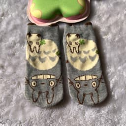 Japanese Anime Cartoon Grey Cat Socks Cute Calcifer Short Socks Jiji Socks Birthday Gifts For Girls Size Eu35-40
