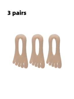 3/5 Pairs Men's Five-Toe Socks, Split-Toe Socks, Low Cut Invisible No-Show Socks, Silicone Non-Slip, Thin Socks for Summer