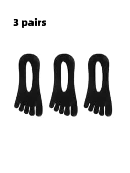 3/5 Pairs Men's Five-Toe Socks, Split-Toe Socks, Low Cut Invisible No-Show Socks, Silicone Non-Slip, Thin Socks for Summer
