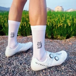 Sporcks Cat Pattern Cycling Socks Spring and Summer Men's and Women's Road Cycling Sports Trendy Breathable High-Elastic Wear-Resistant Mid-Calf Socks Sr-10