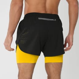 Men's Running Shorts Quick-drying Fitness Black Double Layer Shorts Men New Sport Workout Training Bodybuilding Short Pants New