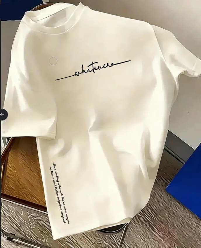 Spring and Summer Casual Sports Loose Cotton T-shirt Men's and Women's Simple Letter-Printed Round-neck Short-sleeved Top