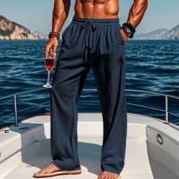 Men's 16-Color Breathable Linen Yoga Pants Loose Casual Sportswear for Spring/Summer 2025 European And American Style
