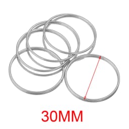 10pcs Stainless Steel 30-60mm Large Circle Ring Gold Plated Charm Bezel Earrings Making Supplies Conectors for Jewelry Wholesale
