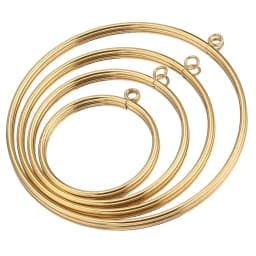 10pcs Stainless Steel 30-60mm Large Circle Ring Gold Plated Charm Bezel Earrings Making Supplies Conectors for Jewelry Wholesale
