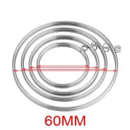 10pcs Stainless Steel 30-60mm Large Circle Ring Gold Plated Charm Bezel Earrings Making Supplies Conectors for Jewelry Wholesale