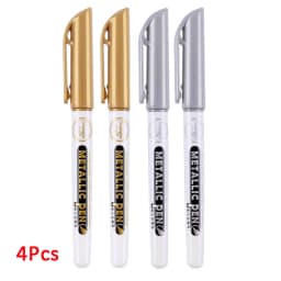 1-4Pcs Metallic Waterproof Permanent Marker Pens for DIY Epoxy Resin Mold Gold Silver Color Drawing Supplies Craft Marker Pen