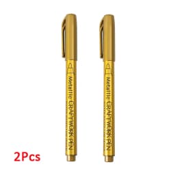 1-4Pcs Metallic Waterproof Permanent Marker Pens for DIY Epoxy Resin Mold Gold Silver Color Drawing Supplies Craft Marker Pen