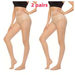 2/5/8/10 Pairs Women's Slim Fit Anti Hook Silk Pantyhose High Elasticity Breathable Ultra-Thin Bottom Socks Leggings
