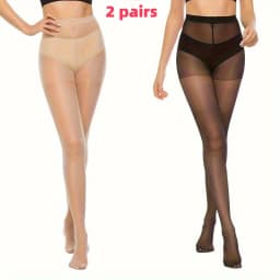 2/5/8/10 Pairs Women's Slim Fit Anti Hook Silk Pantyhose High Elasticity Breathable Ultra-Thin Bottom Socks Leggings