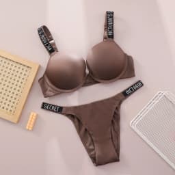 New V Lace Lingerie Set Bra and Brief Women's Sexy Bra and Panty Set Comfortable push up Shapewear Adjustable Padded Gathered