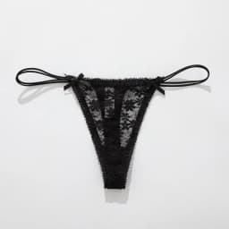 Lace Bow Panties Sexy Female Lingerie Daily Home Wear Solid Thongs Underwear Women Low Waist Panties Breathable Трусы Женские