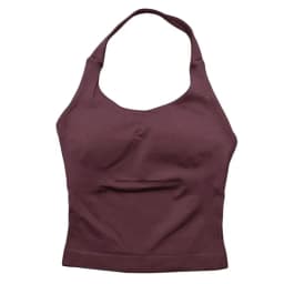 Sports Gym Halter Top Woman Seamless Yoga Tank Removable Chest Pad Push-up Sports Vest Fitness Workout Running Tops