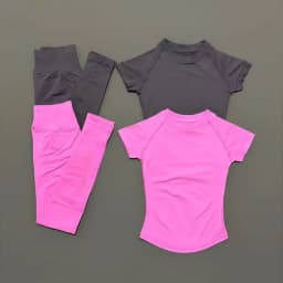 2 Pieces Sports Set Women Yoga Slim Fitness Active Top Suits Low Ribbed Band Gym Seamless Short Set Workout Leggings Sets