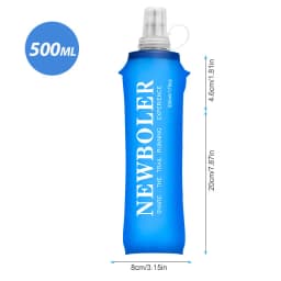 250/500/750ML Water Bottle TPU Folding Soft Flask Sport Water Bottle Water Bag Collapsible Water Bottle Running Camping Hiking