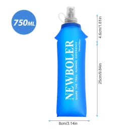 250/500/750ML Water Bottle TPU Folding Soft Flask Sport Water Bottle Water Bag Collapsible Water Bottle Running Camping Hiking