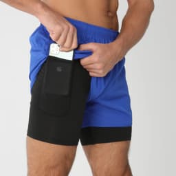 New men's running double-layer shorts quick-drying fitness 2-in-1 shorts men's sports workout training bodybuilding shorts male