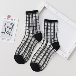 Summer Lace Mesh Transparent Women Socks Ultra-thin Breathable Women Girls Short Socks Harajuku Vintage Streetwear Crew Socks