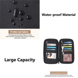 Family RFID Blocking Passport Holder Wallet Storage Bag- Travel Document Organizer with Credit Card Case Essential Travel Bag
