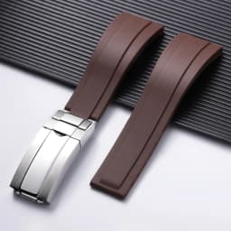 20mm Rubber Watch Strap for Rolex for Water Ghost Black Green Wrist Band Fold Buckle Bracelet Men Sport Soft Silicone Watchband