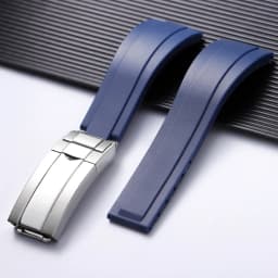 20mm Rubber Watch Strap for Rolex for Water Ghost Black Green Wrist Band Fold Buckle Bracelet Men Sport Soft Silicone Watchband