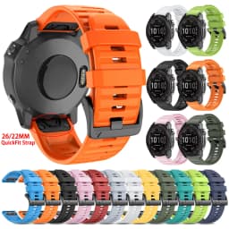 QuickFit 22 26mm Silicone WatchBand for Garmin Fenix 6 6X 7 7X 5 5X Plus Epix Pro Enduro 3 Forerunner 970 965 Fenix8 Sport Strap