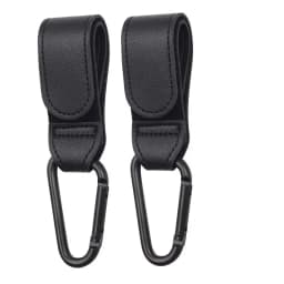 Wholesale 2pcs PU Leather Baby Stroller Hook for Pram Rotate 360 Degree Rotatable Cart Organizer Pram Hook Stroller Accessories