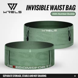 Running Waist Bag Breathable Waist Pack Invisible Lightweight Quick Dry Running Belt Fitness Gym Marathon Bib Number Fanny Pack