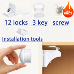 New Style Baby Safety Lock Invisible Magnetic Locks Baby Proofing Products Safety Accessories Self-adhesive or Screw Fixed