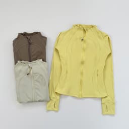 Women's Multi-Color Sports Knit Jacket, Casual Long-Sleeve Top, Fashion Solid-Color Yoga Outerwear, 2025 New Arrival