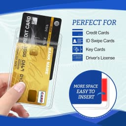 50-1PACK ID Card Name Badge Holder Waterproof Card Protector IDCard Credit Collect Vertical Sleeve Pouch Office School Supplies