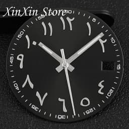 New Arabic Sky Blue NH35 28.5MM Sunburst Watch Dial Arabic Numeral Watch Faces With NH35 Watch Hands For NH35 NH36 4R Movement