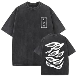 Anime Chainsaw Man Vintage Washed T-shirt Hayakawa Aki Summon Kon Fox Devil Graphic T Shirts Men Women Casual Fashion T-shirts