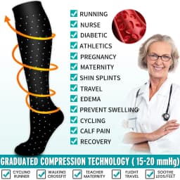 6 Pairs Golden Color Heart Compression Socks Women Nurse Compression stocking Fashion Girl Women Compression Socks Nurse