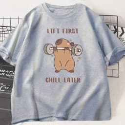 Capybara Gym T-Shirt Women Sports Tee Workout Fitness T Shirt Top Unisex Softstyle Women Tshirt Clothes Women Clothing