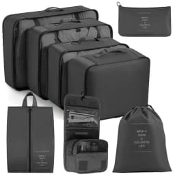 11Pcs Travel Packing Cubes Set Waterproof Luggage Organizer Drawstring Storage Bags for Clothes Shoes Underwear Cosmetic
